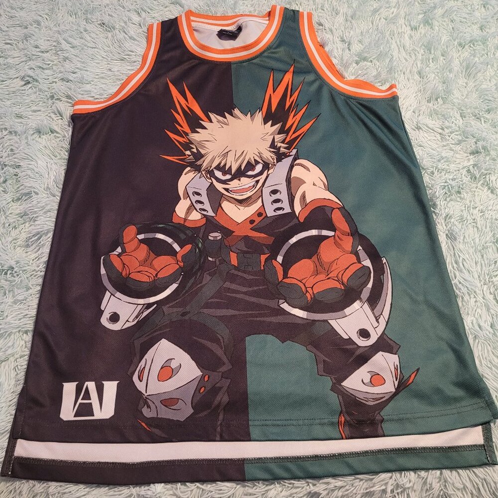 Hot Topic My Hero Academia Basketball Jersey Bakudo Sleeveless Crew Neck Size S